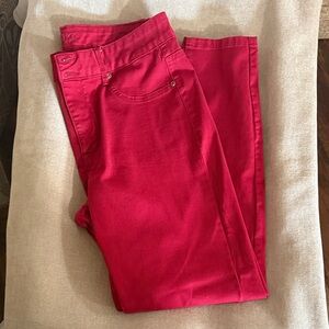 Maurices Women's High Rise Jegging Jeans in Vibrant Red